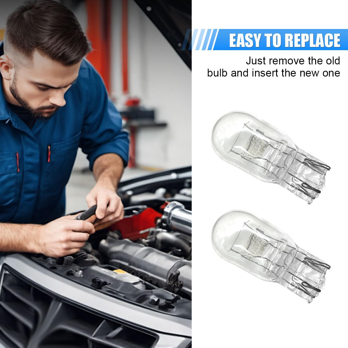 10 Pcs T20 12V 5W Car Flat Foot Mini Lights Car Brake Light Turn Light Bulbs Quartz Glass Instrument Lights Halogen Width Indicator Lights Auto Lighting Replacement Accessories (T20)