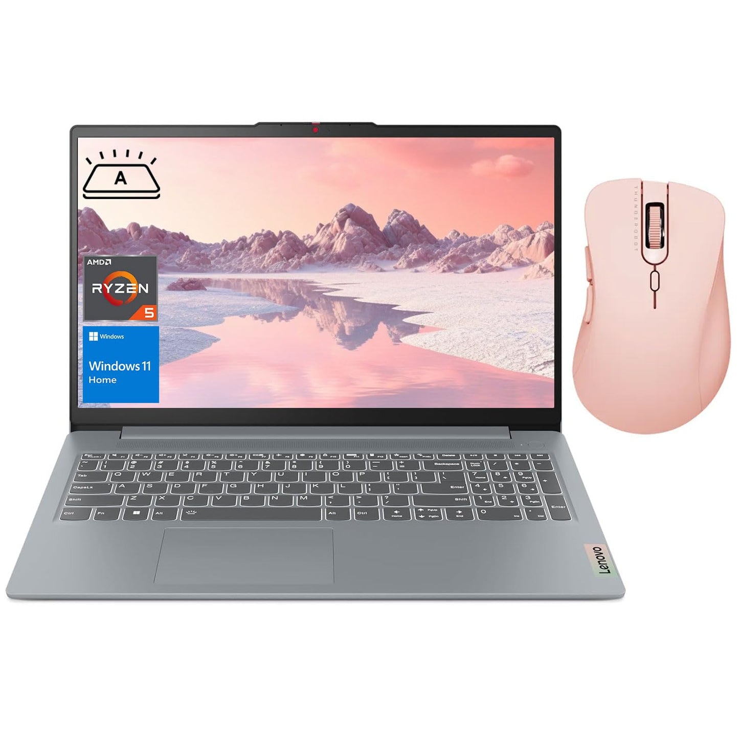 Lenovo IdeaPad Slim 3 Laptop, 15.6 FHD Display, AMD Ryzen 5 5625U, 16GB RAM, 512GB SSD, Backlit KB, SD Card Reader, Webcam, HDMI