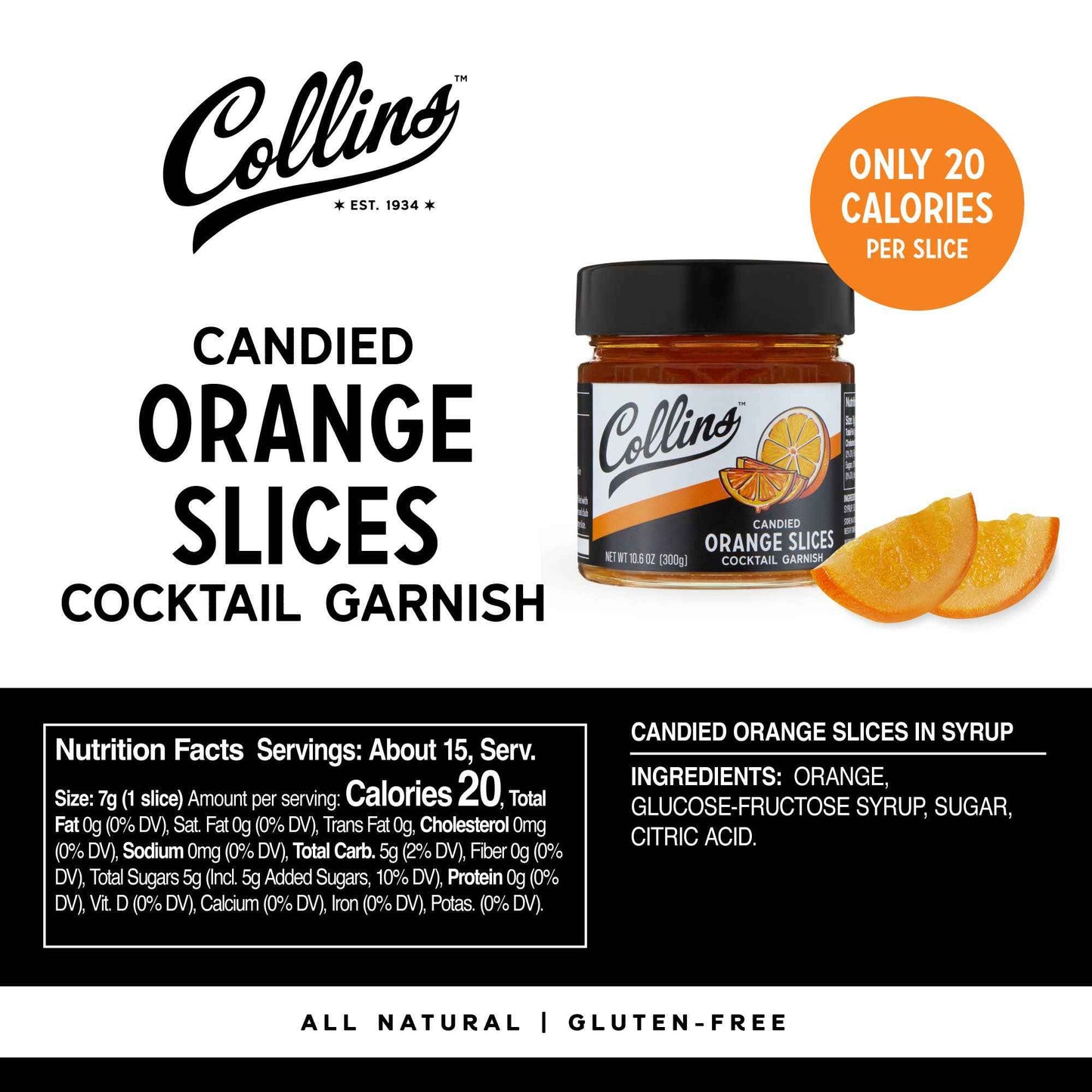 Candied Orange Slices in Syrup 10.6 oz
