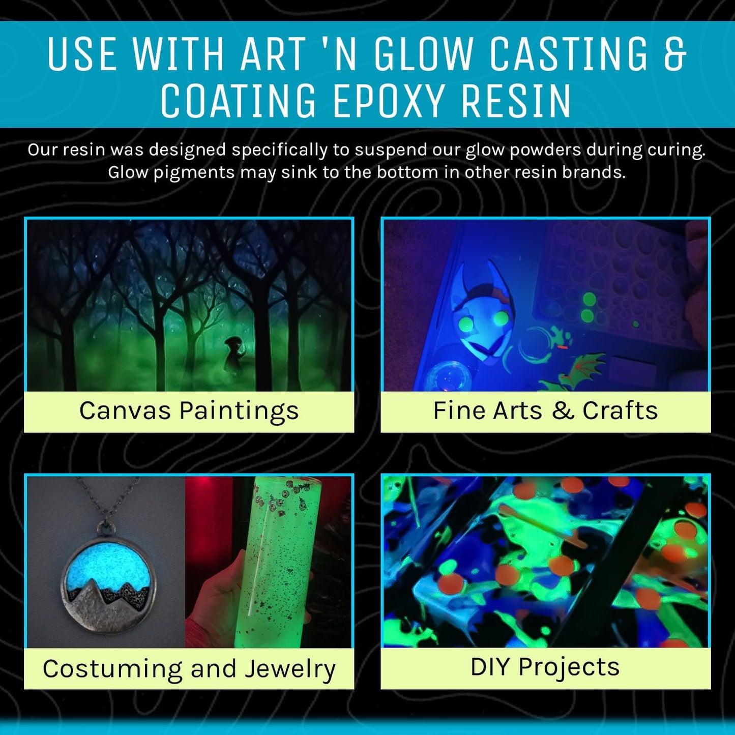 Glow in The Dark Pigment Powder - Neutral and Fluorescent Color for Art Painting, Fine Art, Nail Art Paint, and DIY Crafts - Long Lasting 10+ Color Options - Neutral Aqua - (1 Kilogram)