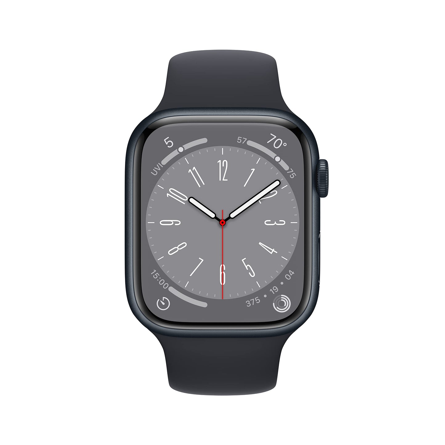 Apple Watch Series 8 (GPS, 45mm) Midnight Aluminum Case with Midnight Sport Band (Renewed Premium)