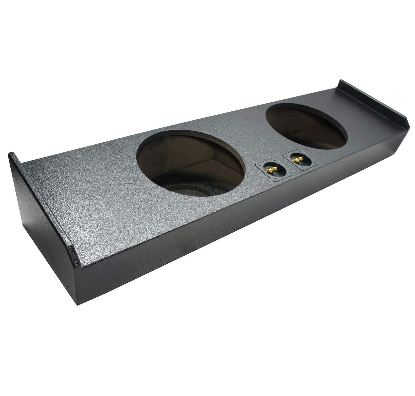 American Sound Connection Compatible With Ford F-150 Crew Cab Truck 09-15 Dual 12 Sub Box Enclosure - Rhino Coated -Like New