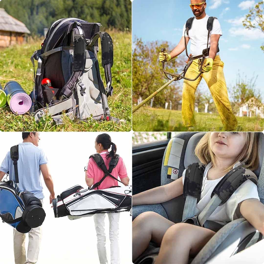 ZINZ 2-Pack Universal Shoulder Pad with Ultra thick Cushion for Bag Luggage Bag Crossbody, Plus Long & Anti-Slip & Breathable,Camouflage gray-2pack