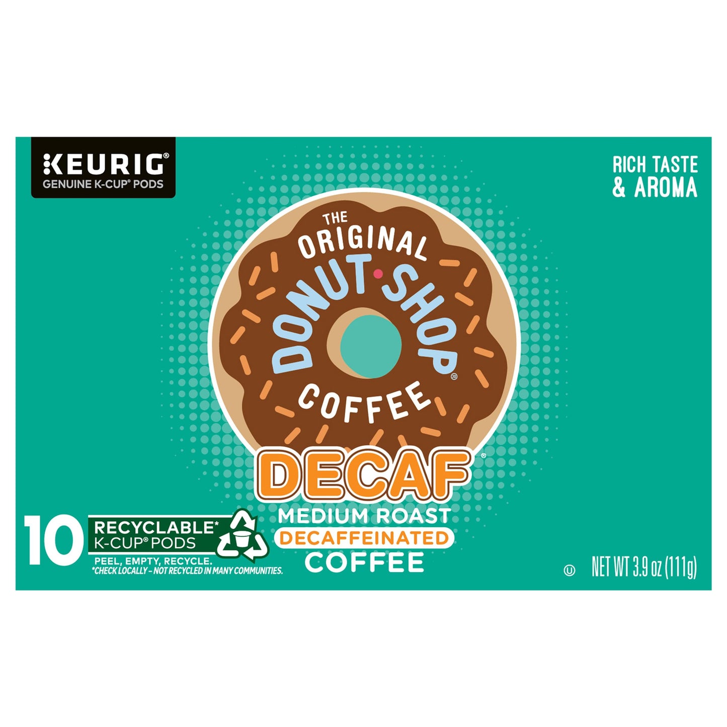 The Original Donut Shop Keurig Single-Serve K-Cup Pods Decaf Keurig Single-Serve K-Cup Pods Medium Roast Coffee 10 Count