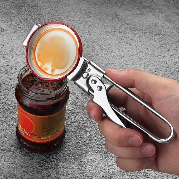 Jar Openers for Seniors, Jar Opener Gripper, Can Opener Manual, Adjustable Stainless Steel Jar Opener for Children and the Elderly. (2)