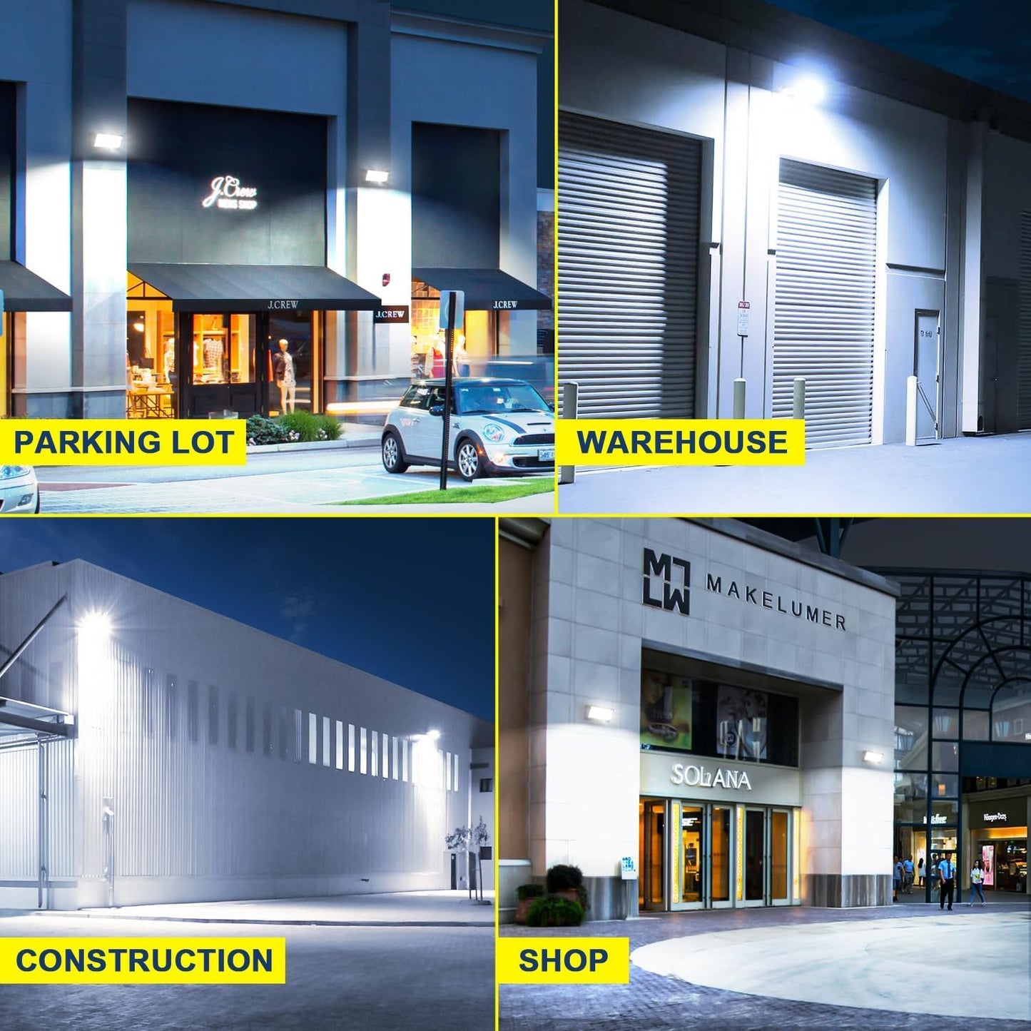 Ledmo 120W Led Wall Pack Light, 15840Lm, 5000K, Brown Aluminum, Model Xl-Ez-89, Ideal For Outdoor Security In Parking Lots And Warehouses