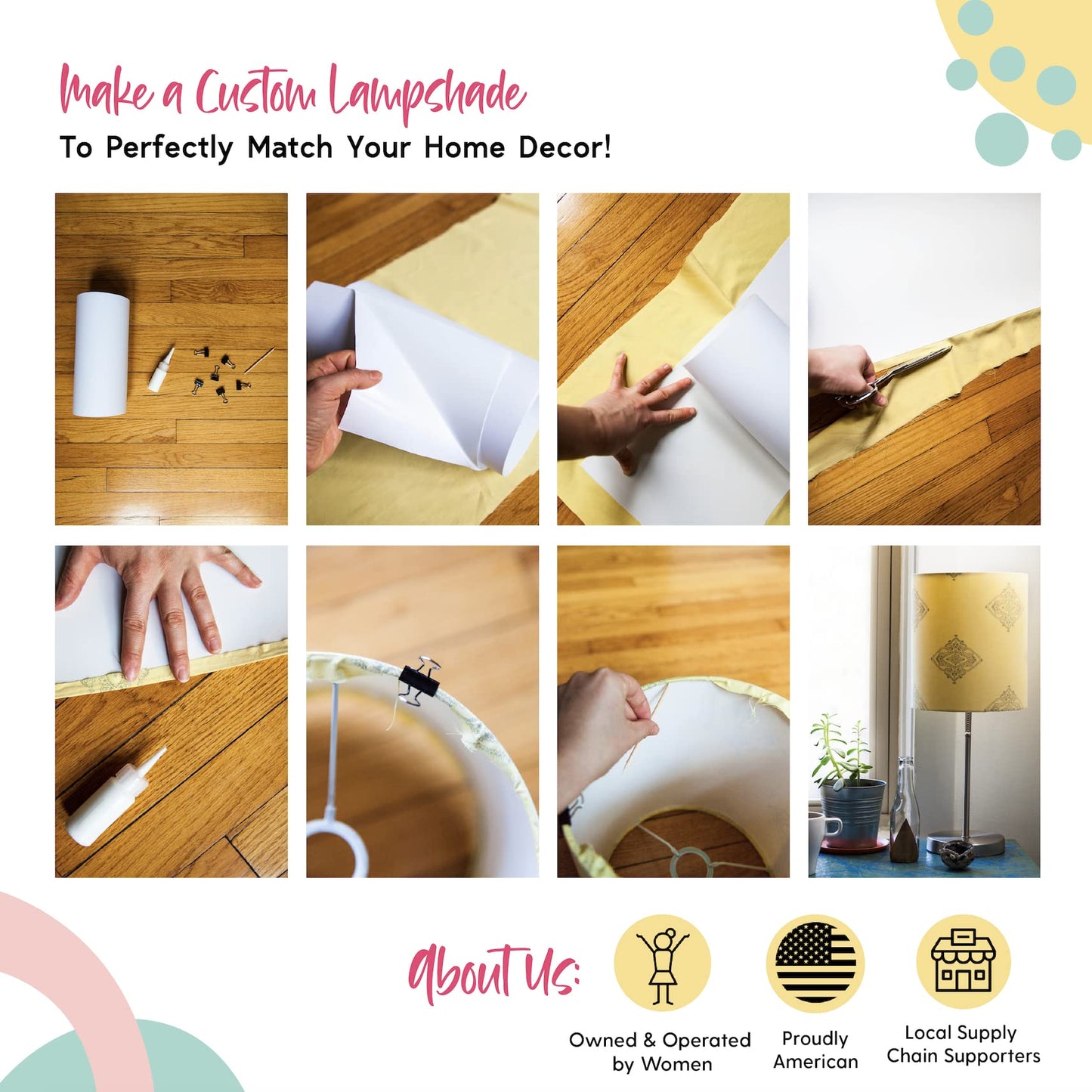 I Like That Lamp Styrene Sheet for DIY Lampshade - 13.5in Height x 40in Length - White Adhesive Roll