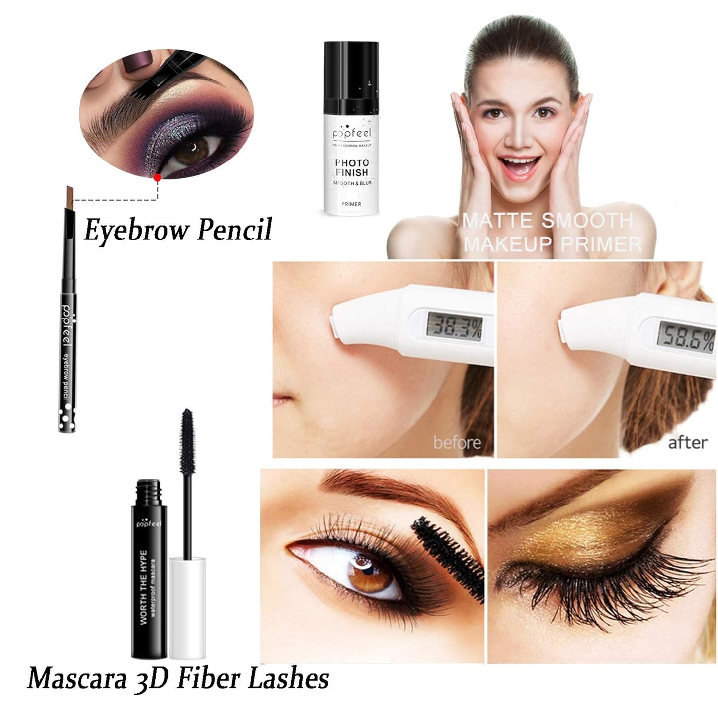 Makeup Kit for Women Full Kit, 24PCS Multi-Purpose Makeup Kit All-in-One Makeup Gift Set Makeup Essential Starter Kit, Compact and Lightweight Design for Girls, Women