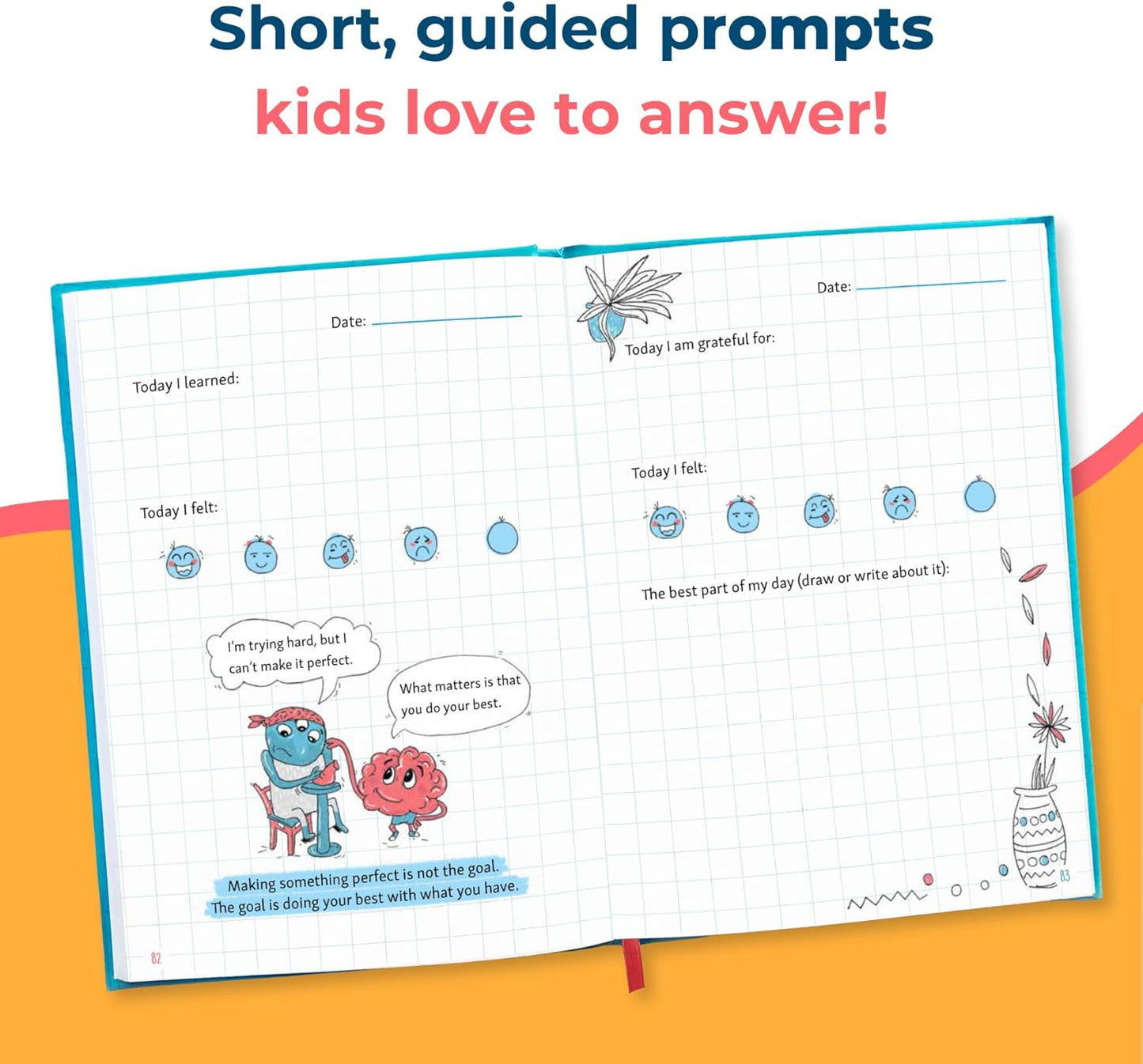 Big Life Journal - Daily Journal for Kids - A Growth Mindset Workbook for Children – Interactive Journal and Goal Planner for Kids – Daily Guided Journal for Children… (Green)