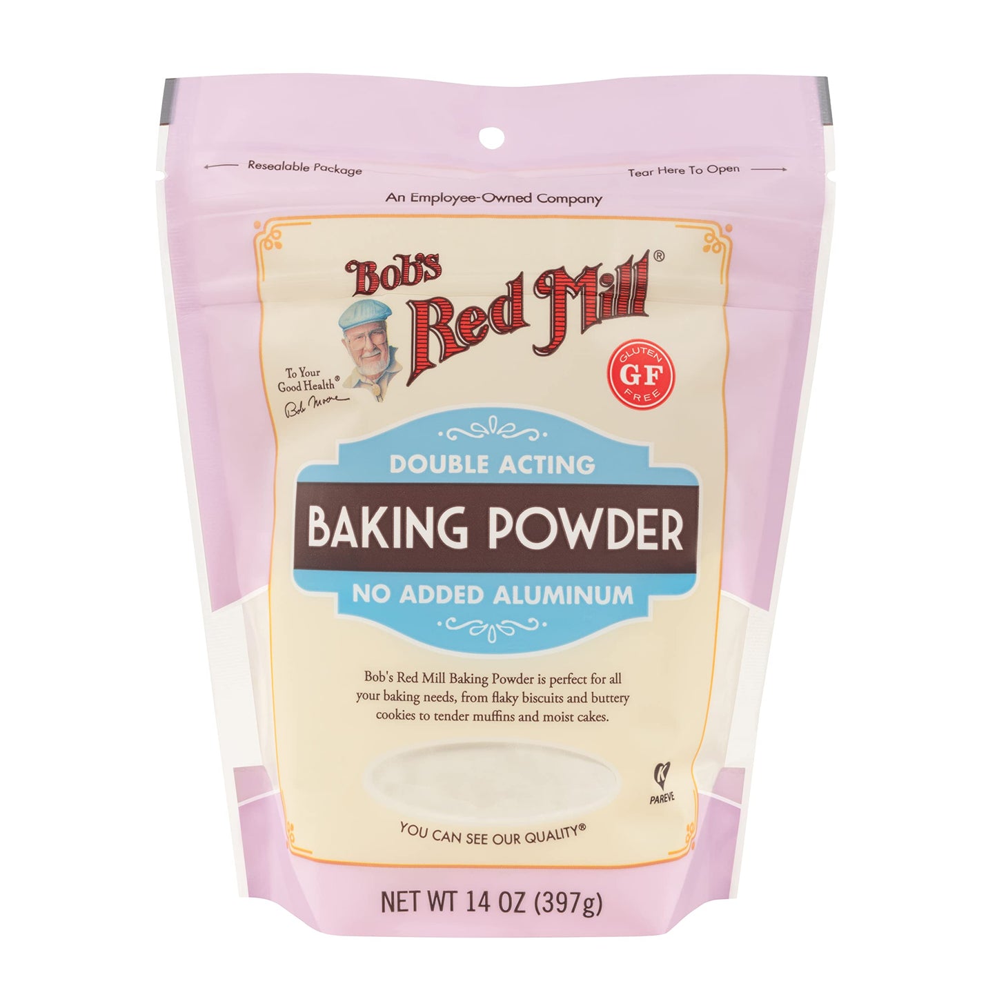 Bobs Red Mill Baking Powder 14 oz (2 Pack) - Double Acting Baking Powder - No Added Aluminum - Baking Powder Double Pack (14 oz
