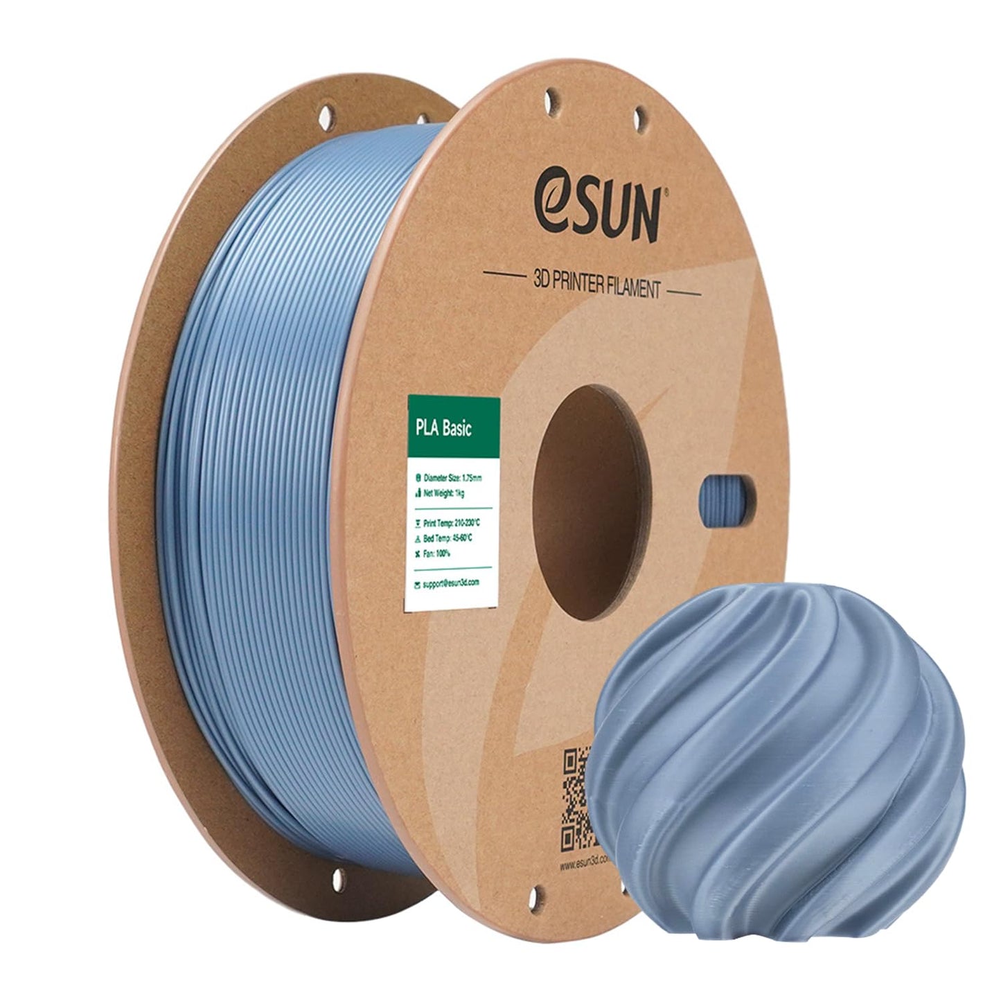 eSUN PLA Basic Filament 1.75mm, 1KG Spool (2.2 LBS) High Speed Printing 3D Printer PLA Filament,Designed for Fast Printing, Ligh