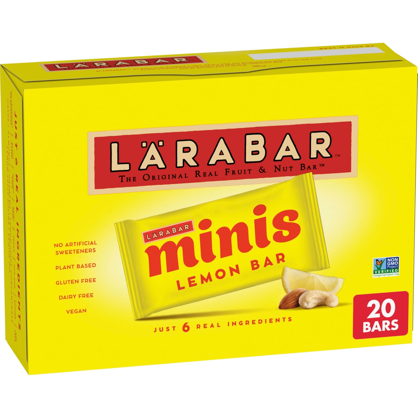 Larabar Minis Lemon Bar Vegan and Gluten Free Snacks 20 Mini Bars 15.6 oz