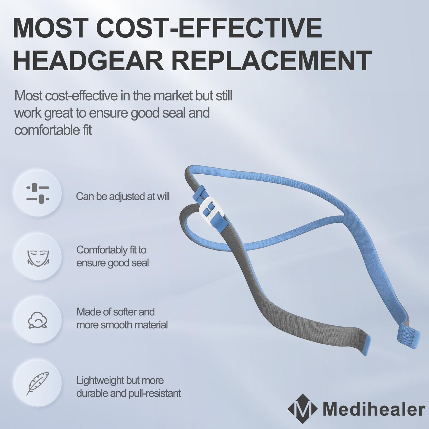 Medihealer 3 Pack Latest Version CPAP Headgear for Airfit P10 & Airfit N30- Advanced Upgraded P10 N30 Strap, Super Elastic Adjustment Straps Great-Value Supplies