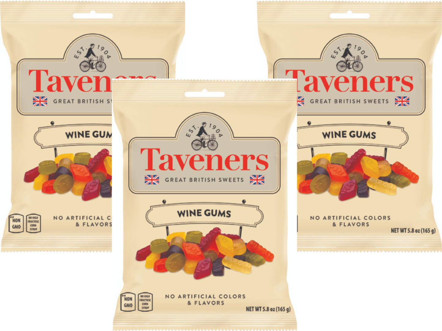 Taveners Wine Gums 3 bag pack 5.8oz each