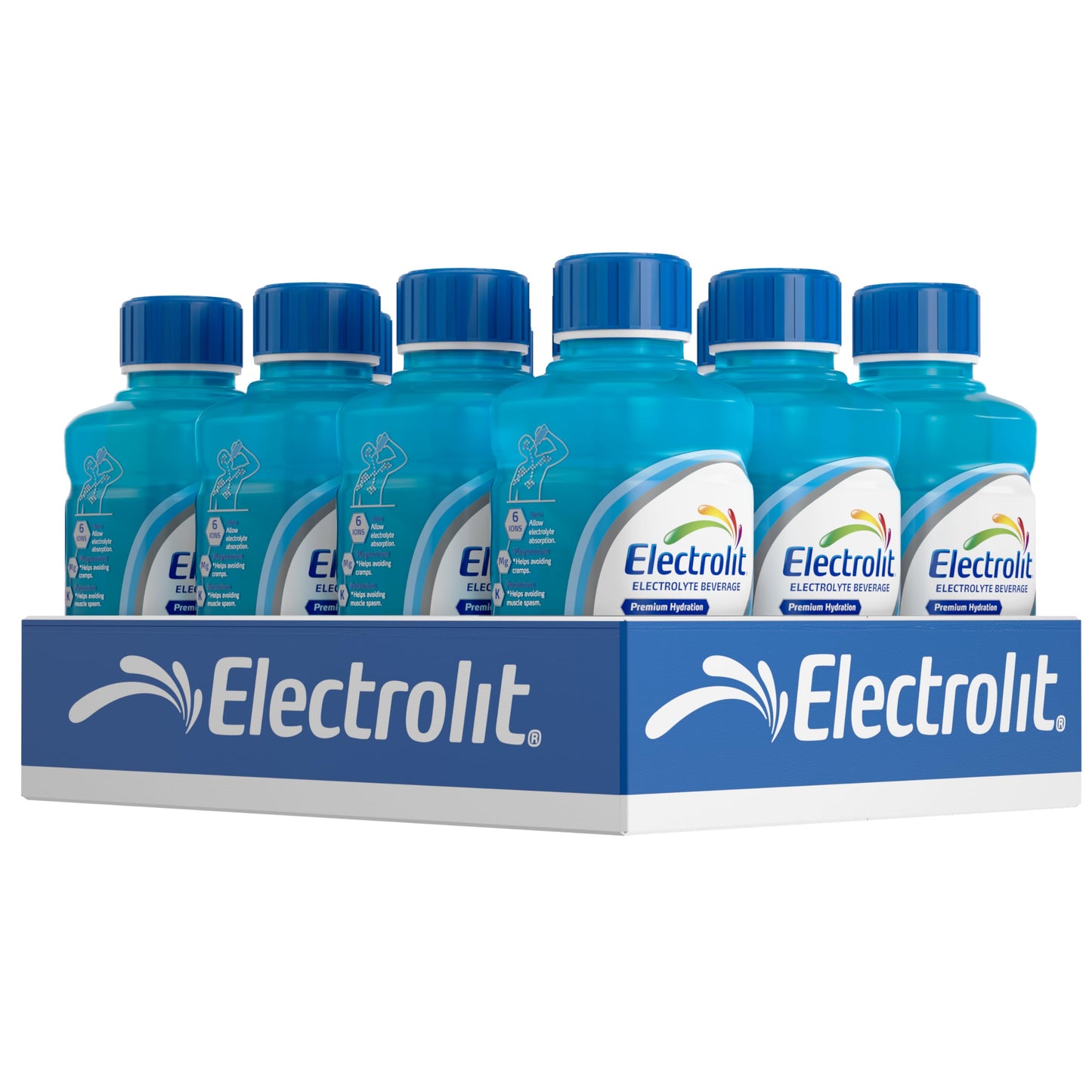 Electrolit Electrolyte Beverage Blue Raspberry 21 Fl Oz bottle (Pack of 12)