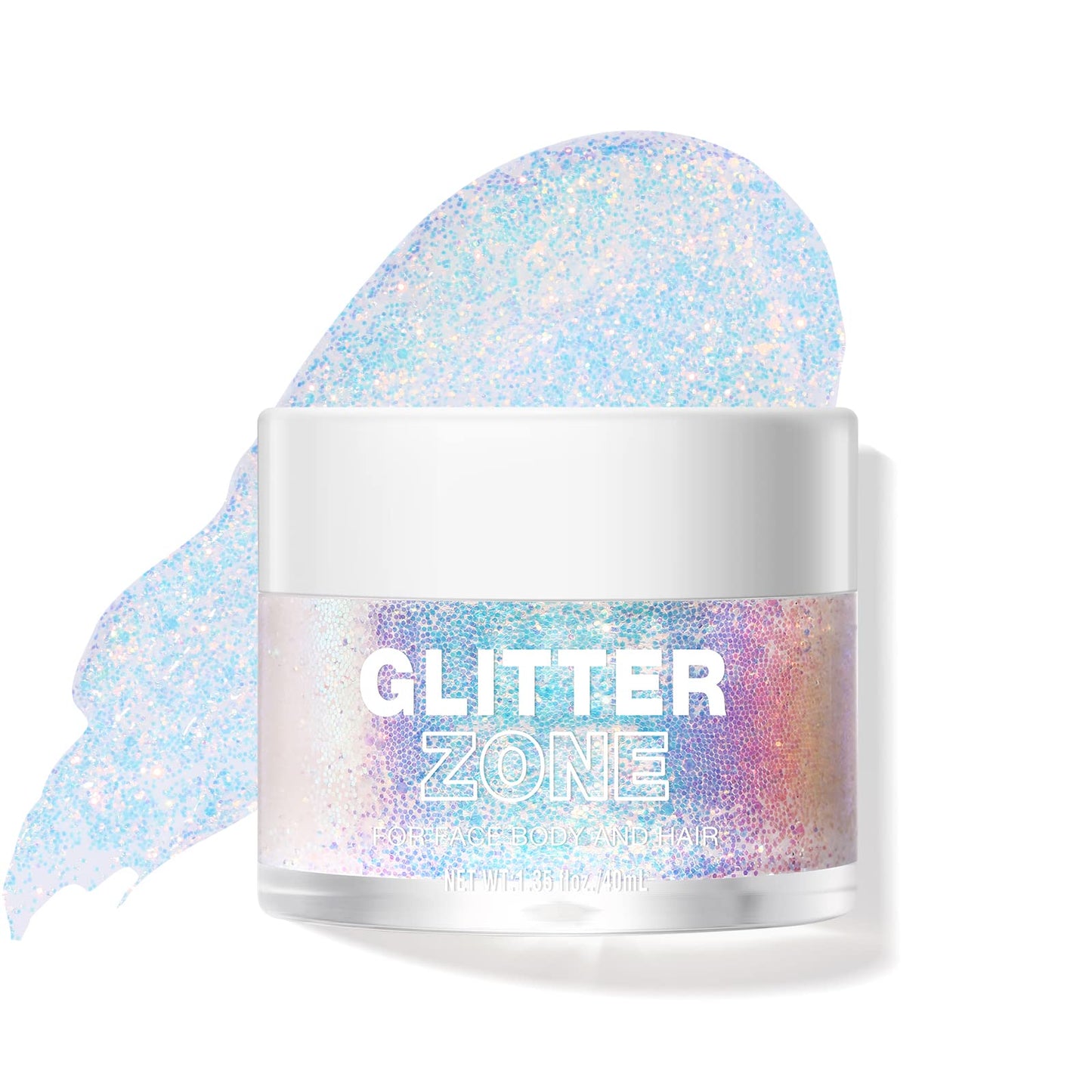 Biodegradable Holographic Body Glitter Gel, Cosmetic-Grade, Long-Lasting Glitter for Face,Body and Hair, Perfect for Festivals a