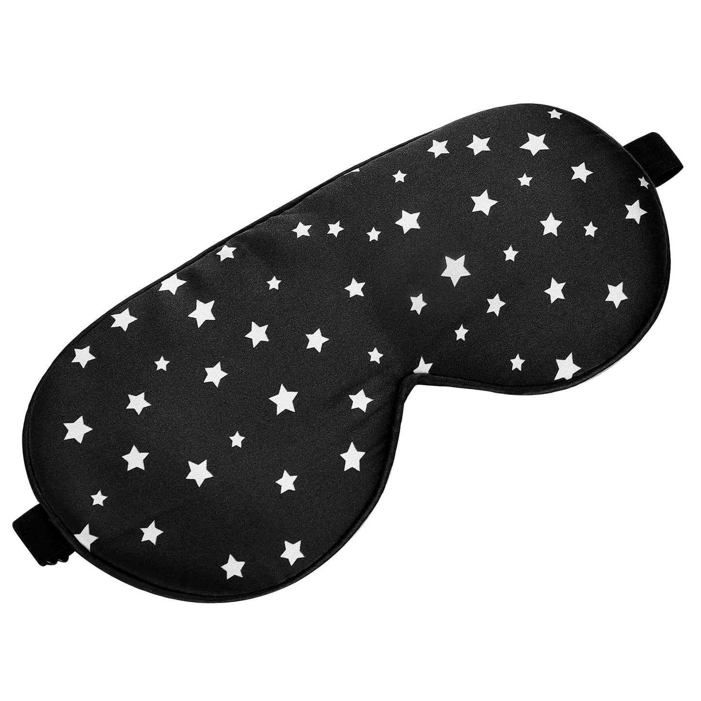 ALASKA BEAR Natural Silk Sleep Mask, Super Smooth Eye Mask (Black Stars)