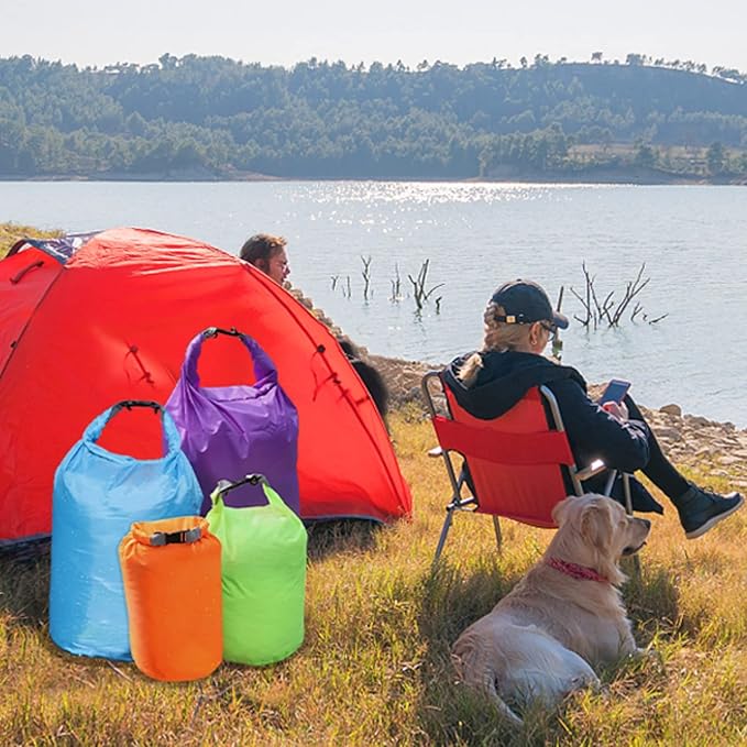 R2Depot Waterproof Dry Bag, 5L/10L/20L/40L/70L Dry Storage Bag for Kayaking, Gym, Hiking, Swimming (Blue, 10L)