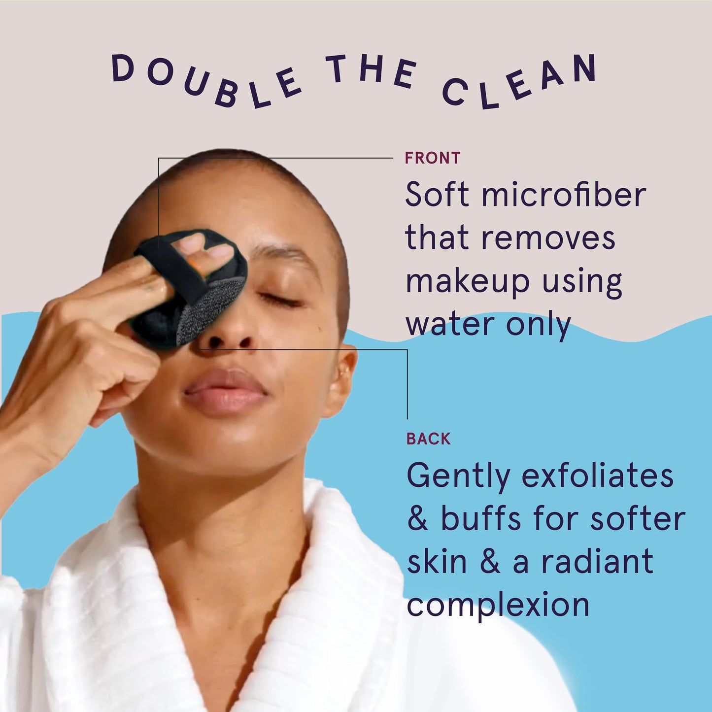 CleanLogic Detoxify Dual Texture Facial Buffer, Certified Organic, 3 Packs (Pack Of 6)