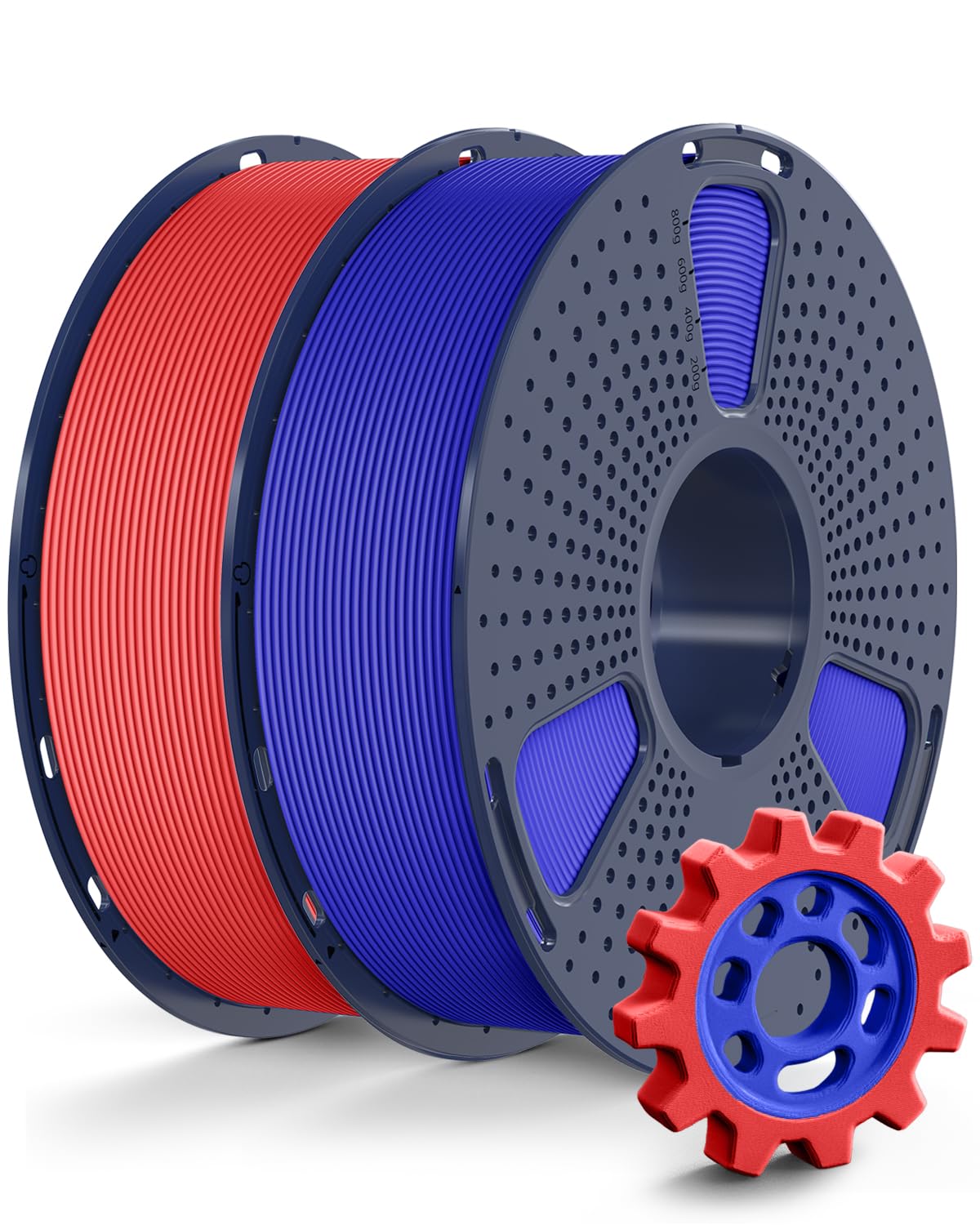 SUNLU High Speed PETG Filament 1.75mm Bundle, Less Stringing PETG 3D Printer Filament, 2kg in Total, 1kg per Spool, 2 Pack, Blue