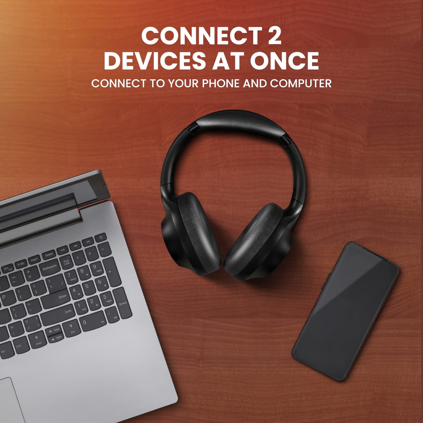 Clearcall 70 - Bluetooth Headphones With Microphone For Work - Removable Boom Mic - Over Ear Office Wireless Headsets For Comput