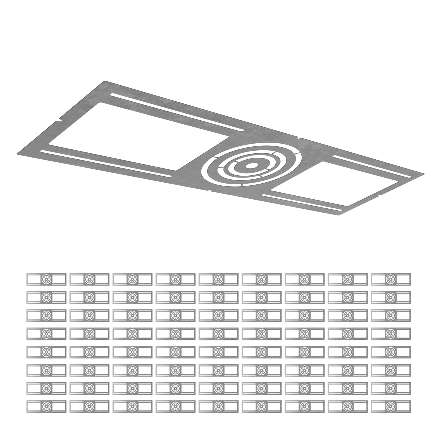 ASD 72 Pack New Construction Mounting Plate with Symmetric Round Hole - 3-4-6 Galvanized Steel Rough-in Wafer Light Bracket, Fla