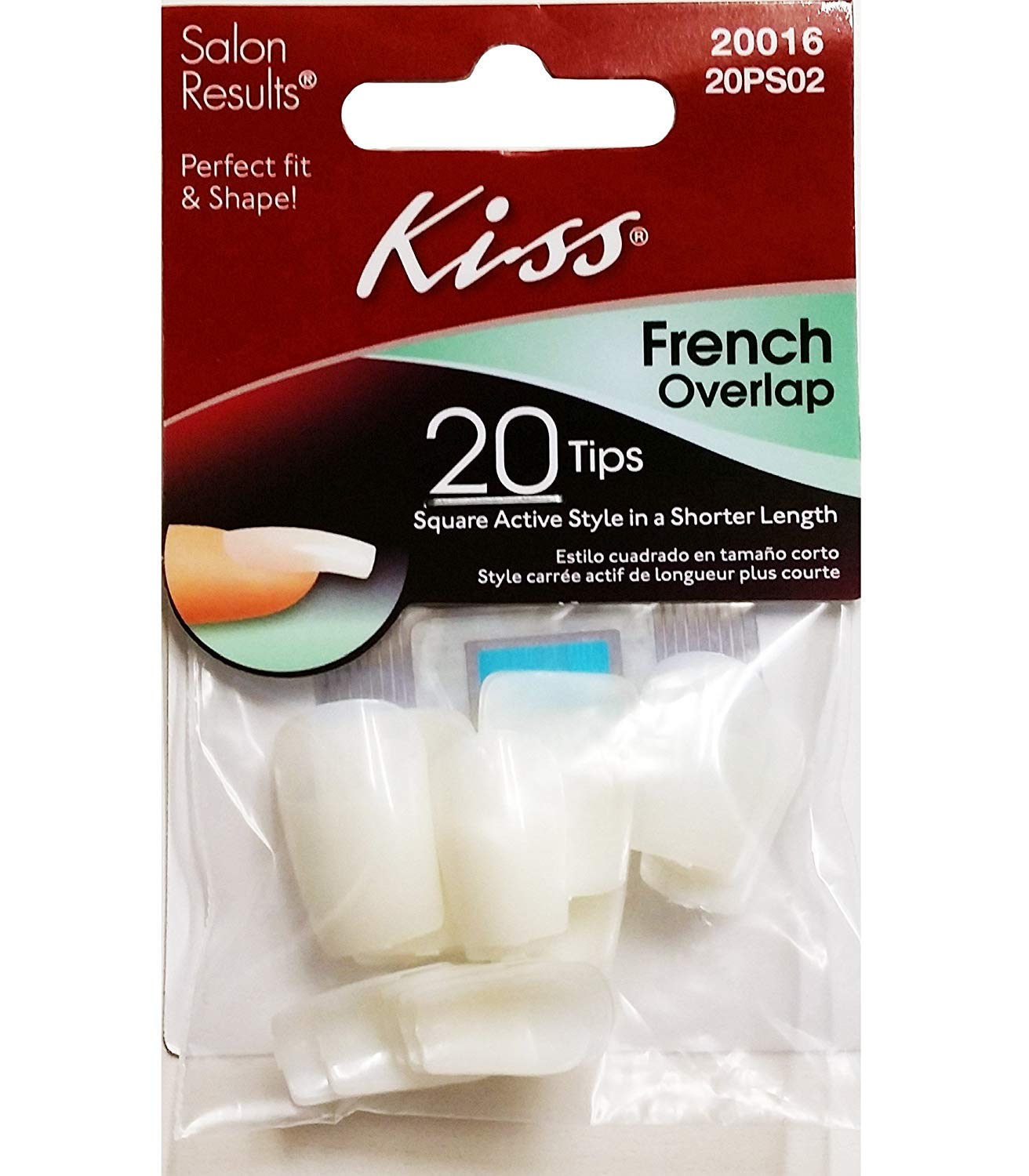 Kiss French Overlap Nails Bag, 20 Count