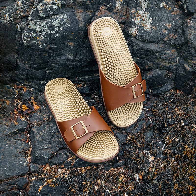 Revs Classic Reflexology Massage Sandals. Shock Absorbing Cushion Sole, Orthotic Arch. Helps Flat Feet, Fallen Arches, Pla...