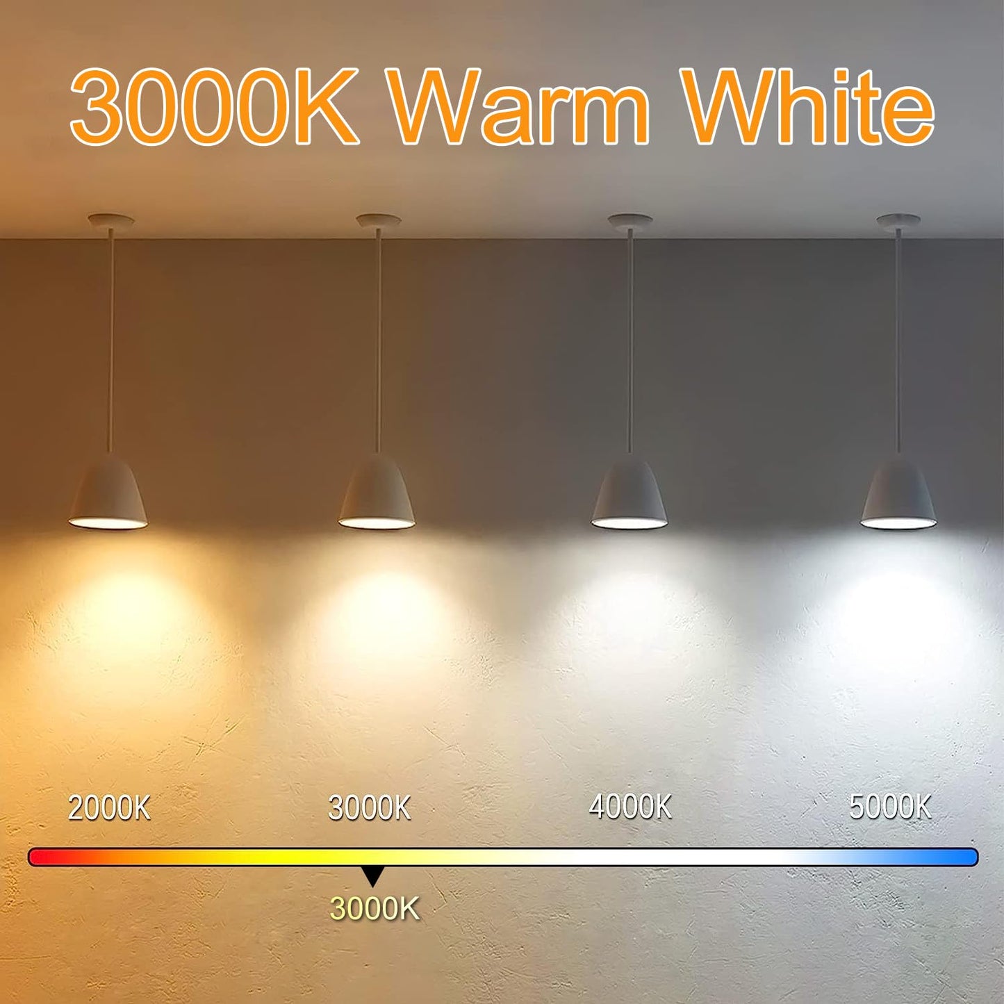 NOVELUX E26 LED Bulb 60W Dimmable T10 7.3 Inch Glass Warm White 3000K 6 Pack