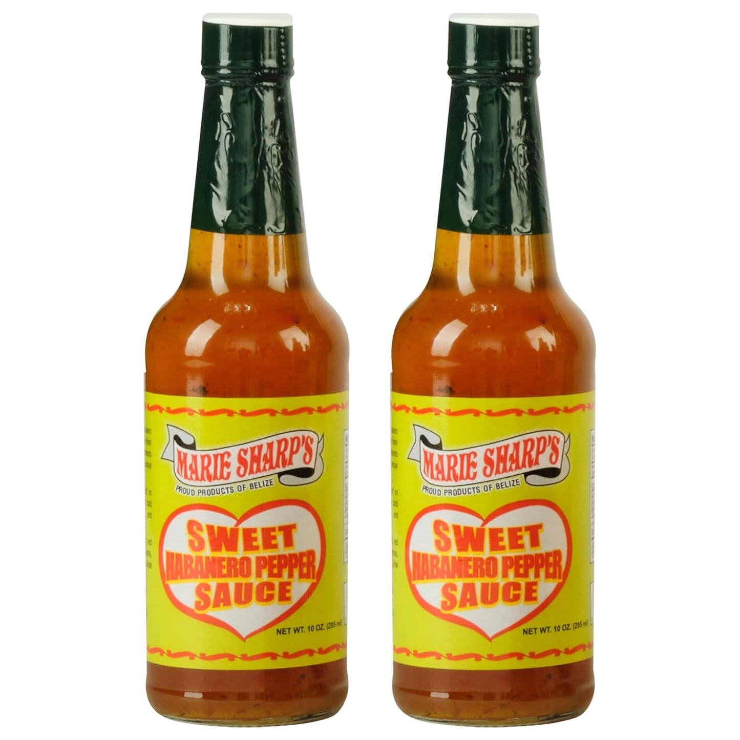Marie Sharps Sweet Habanero Pepper Sauce,10 oz | Belizean Hot Sauce with Sweet & Spicy Flavor | Perfect for Glazes, Marinades &