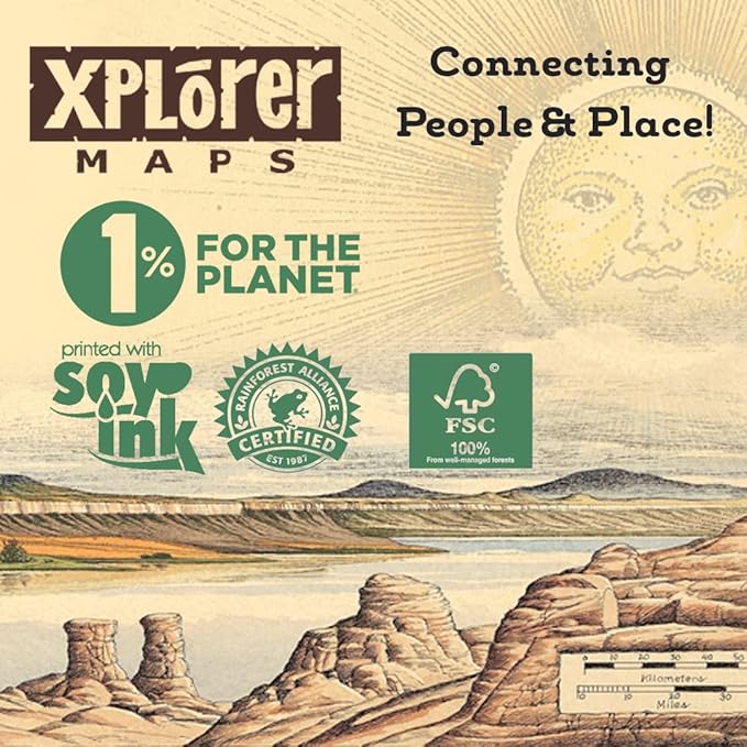 Sequoia and Kings Canyon National Parks Map Cardboard Jigsaw Puzzle - 1000 Pieces, Hand-Illustrated - Educational, Family Activity, Ages 7+, Includes Poster - 25.4 x 19.8