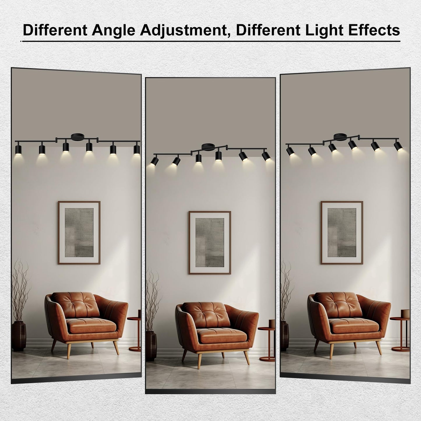 Auquee 6 Light Track Lighting Fixtures Ceiling Matte Black Kichen Track Lighting Fixtures With Rotatable Light Heads Foldable Lamp Arms Modern Led Track Lights For Kitchen/Hallway No Gu10 Bulb