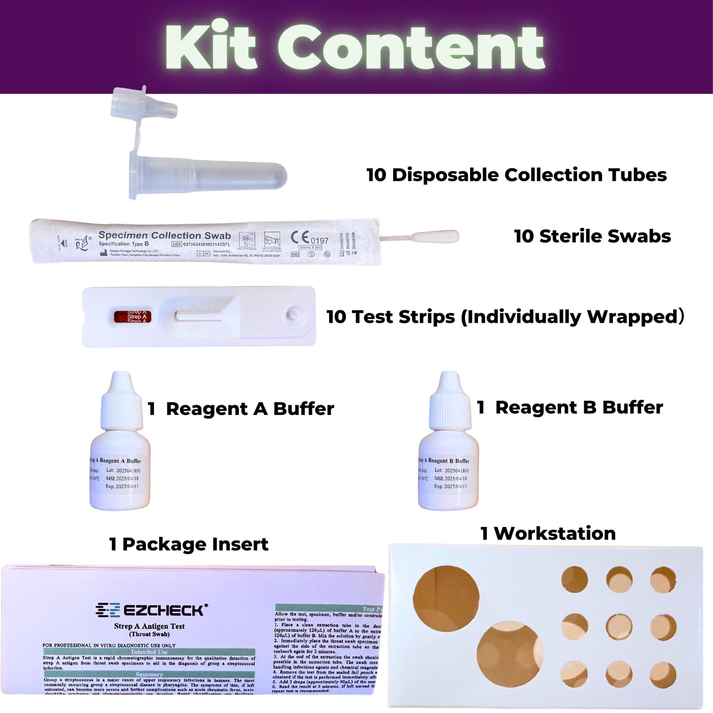 EZCHECK® at-Home Throat Test (10 Tests)