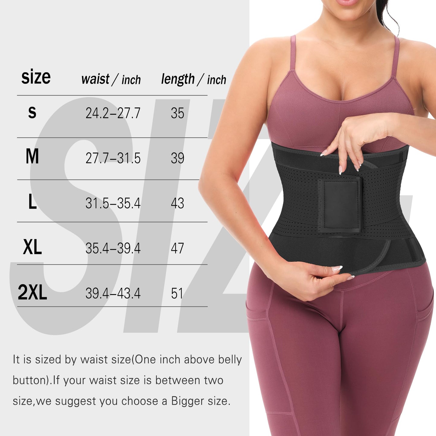 VENUZOR Waist Trainer Belt for Women - Waist Cincher Trimmer - Slimming Body Shaper Belt - Sport Girdle Belt (UP Graded)(Black,X-Large)