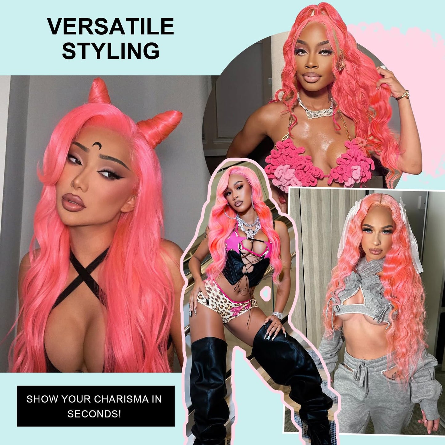 Shciyair Pink Wig Human Hair 13x4 Body Wave HD Lace Front Wigs Human Hair Pre Plucked 200 Density HD Lace Frontal Wigs Human Hai