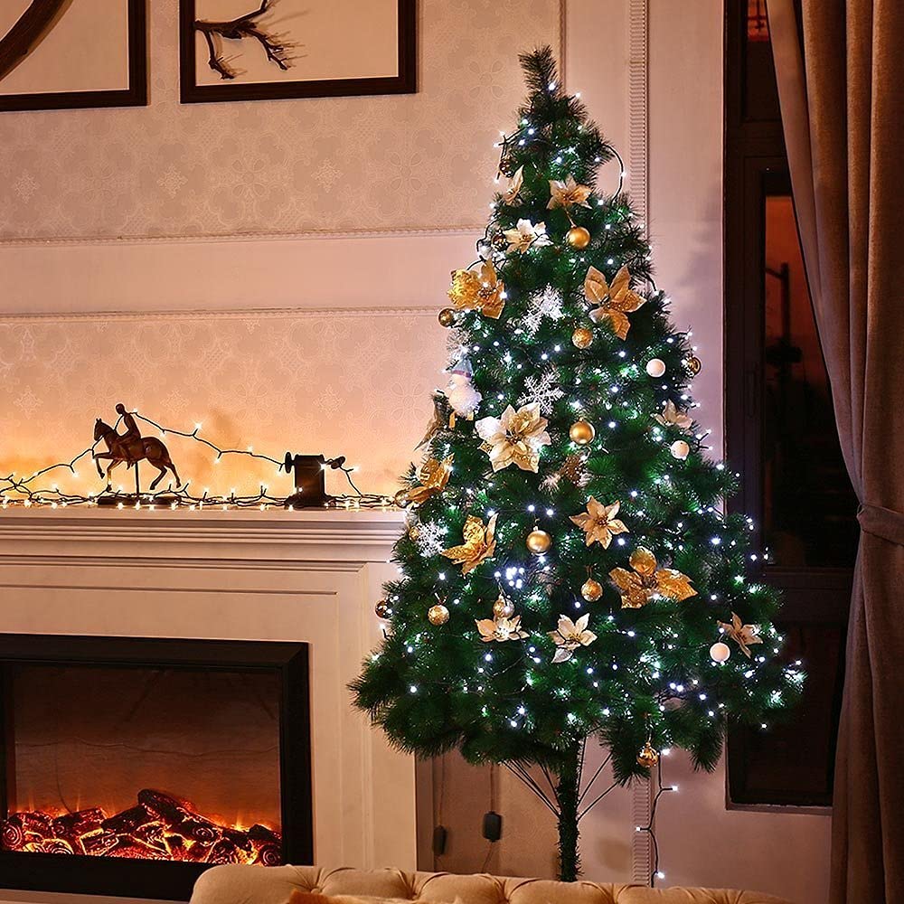 Toodour LED String Lights, 131ft 350 LEDs, Waterproof, 8 Modes, White, Model LED08230350