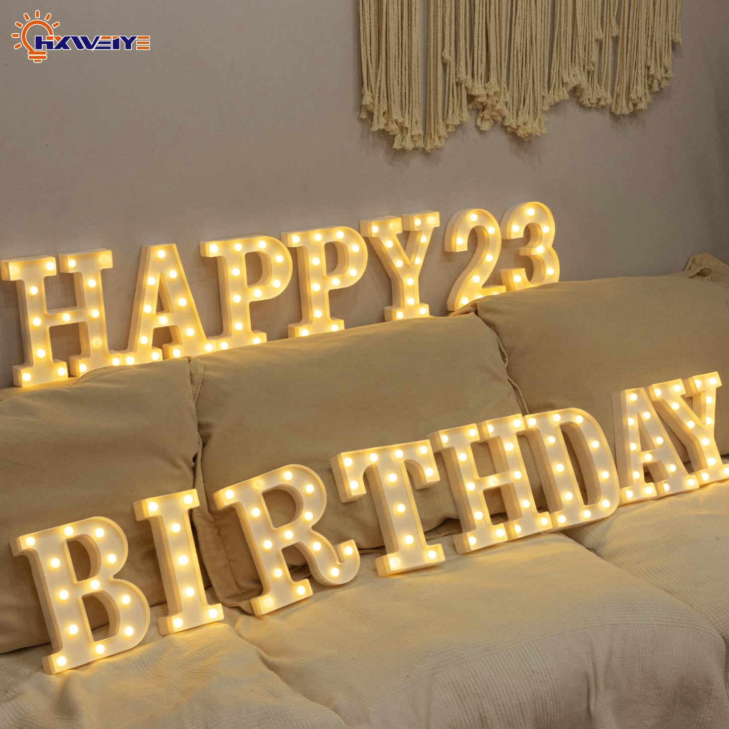 HXWEIYE LED Marquee Light Up Letter P, Warm White Plastic Sign for Party, Birthday, Bar, Battery Powered