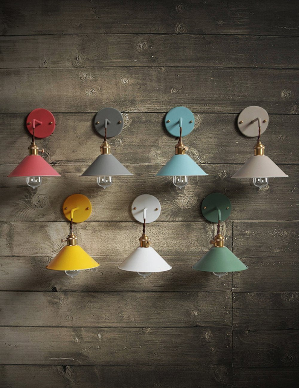 iYoee Wall Sconce Lamp E26 Edison Copper Holder Frosted discomfort-reducingt Green 1 Pack