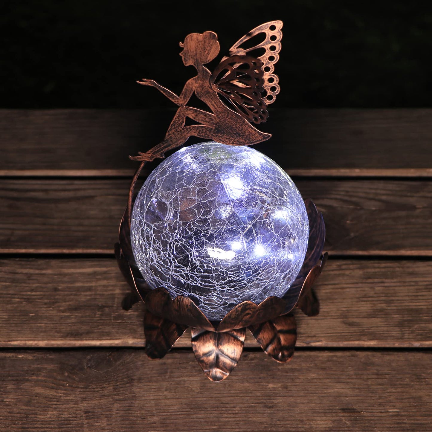Mumtop Solar Lantern Fairy Light - Waterproof Led Tabletop Lamp, le Glass, Brown For Garden, Patio, Yard Decor, Model 2Cfb54D4-2C6B-