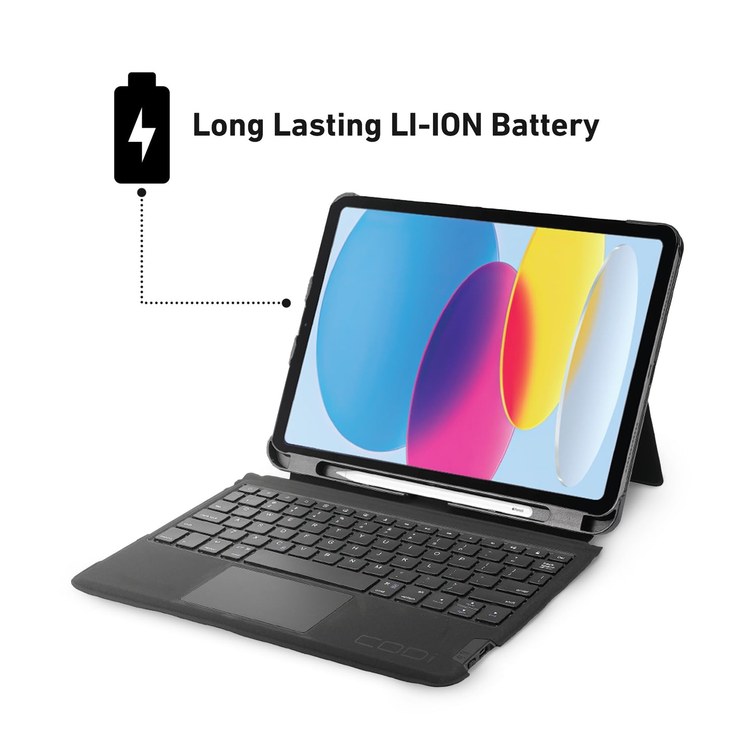 Codi Bluetooth Keyboard Folio Case W/Trackpad For Ipad 10.9 (10Th Gen), Ipad A16, Ipad Air 11 (M3, M2), Ipad Air 10.9 (5Th, 4Th