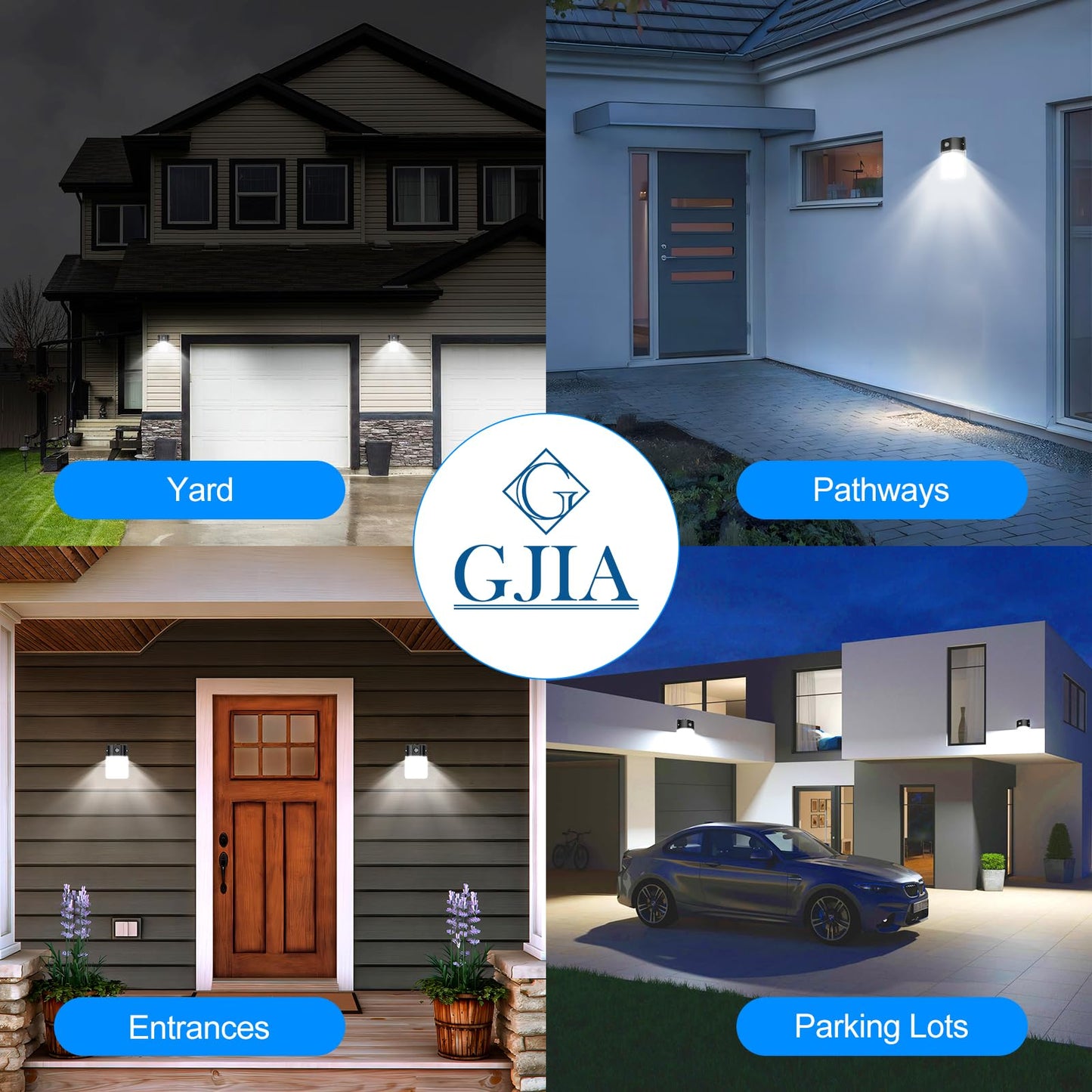 G Gjia 30W Led Wall Pack Light Dusk To Dawn Outdoor Lighting Sensor 3600Lm 5000K Led Outdoor Wall Lights 120Vac Ip65 Waterproof Security Flood Light For Commercial Porch Garage Garden 6 Pack