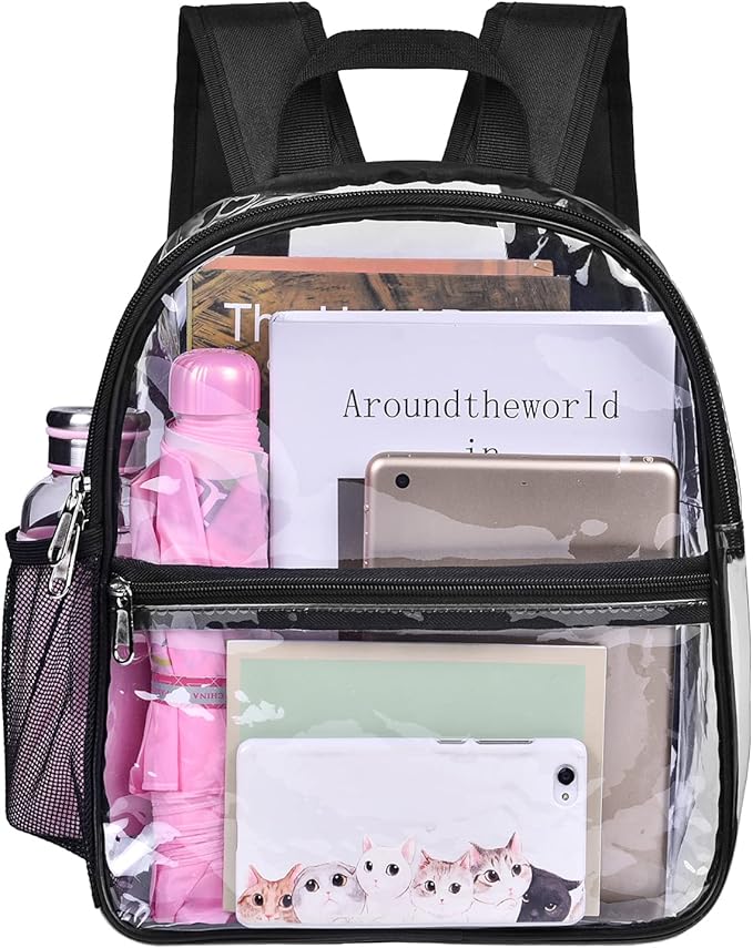 USPECLARE Clear Backpack for Stadium Approved 12×6×12, Water proof Clear Bag for Stadium Events and Concert Work Sport Event