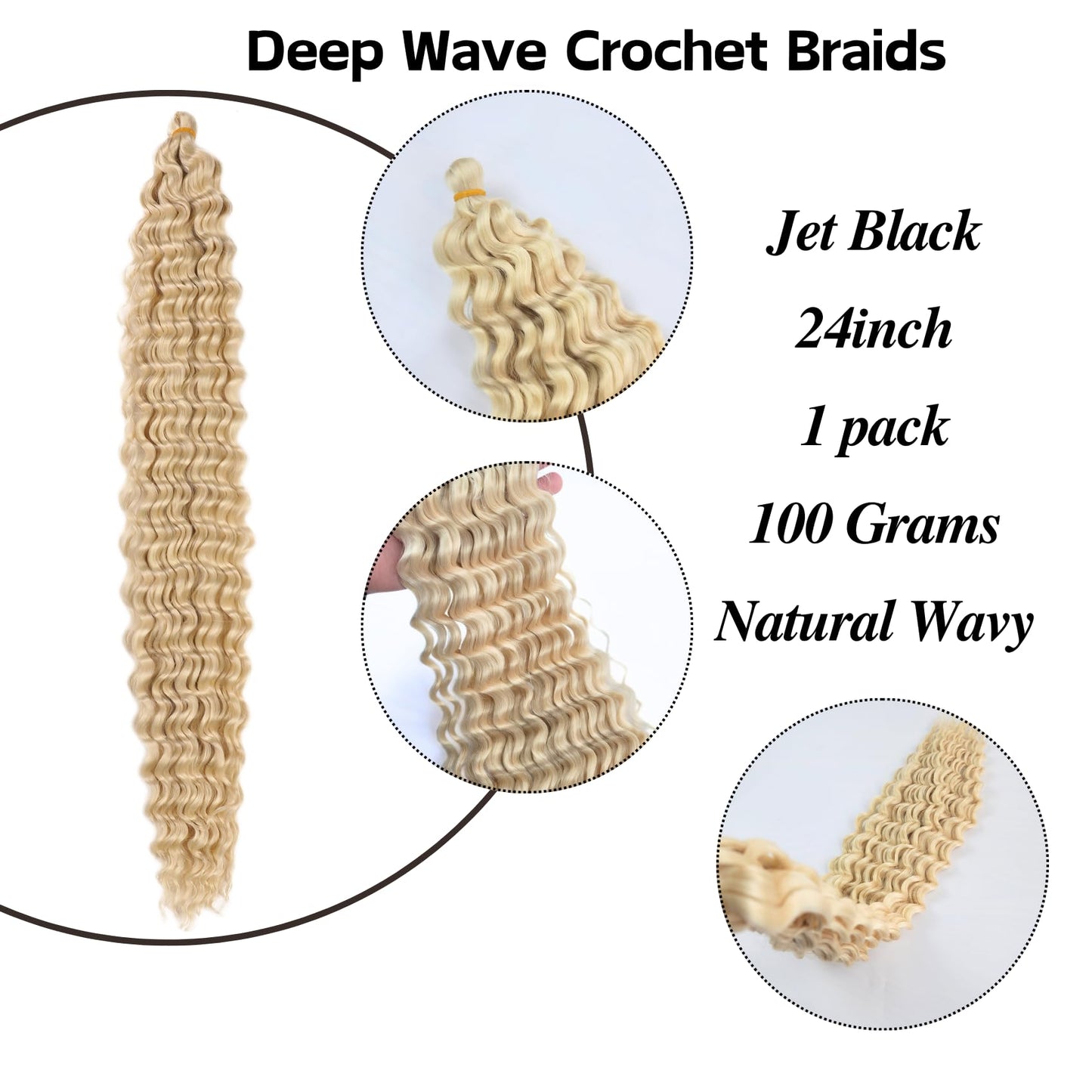 Blonde Braiding Hair for Boho Braids 4 Packs 26 Inch Pre Stretched Knotless Braiding Hair