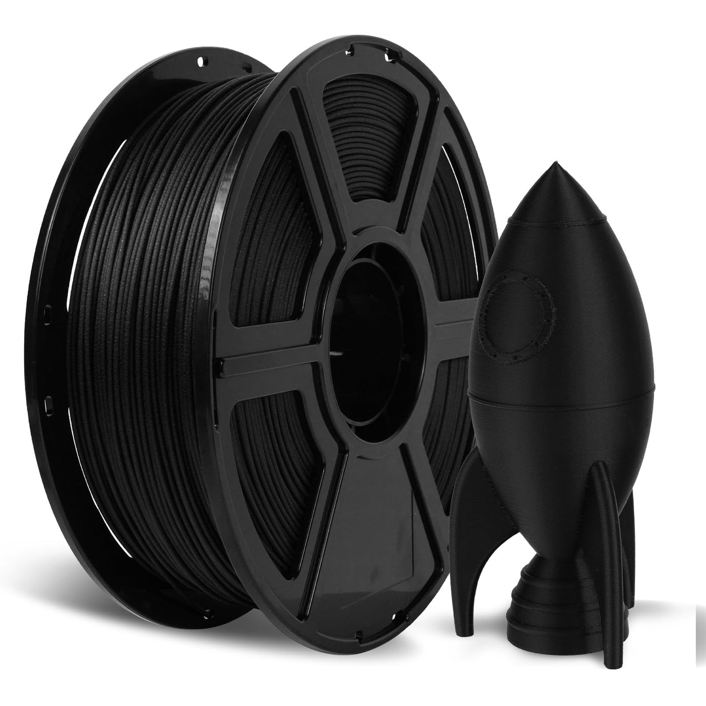 FLASHFORGE Carbon Fiber PETG Filament 1.75mm Black, Reinforced 3D Printer Filament 1kg, Lightweight & High-Strength PETG-CF Fila