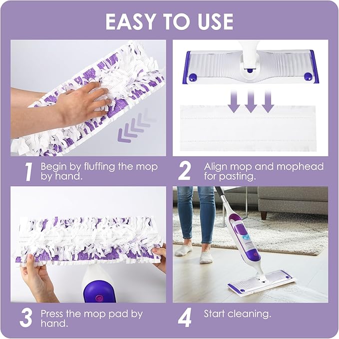 30 Pack Disposable Power Mop Refill Pads Compatible with Swiffer Power Mop, Replacement Mopping Pads for Swiffer Multi-Surface & Wood Powermop Refills, Wet Pads Refill for Floor Cleaning,Unscented