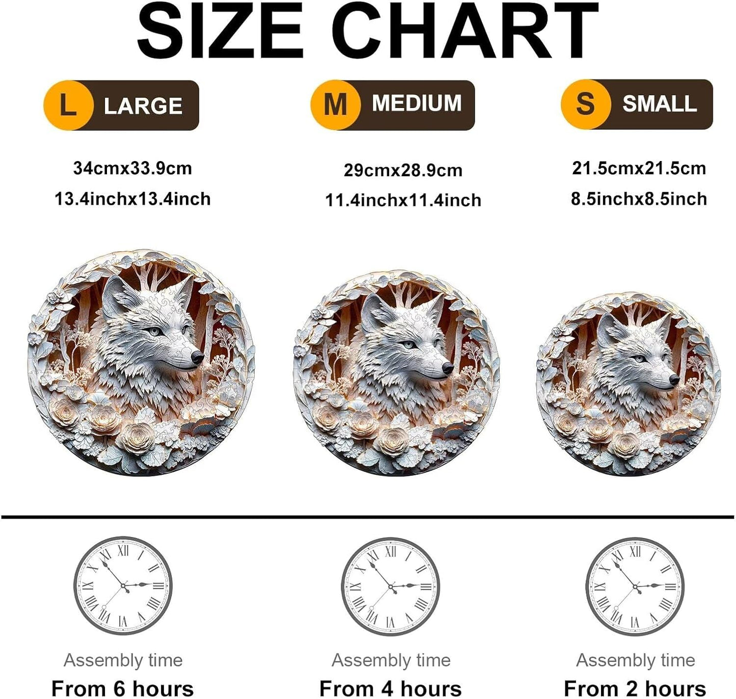 Wooden Puzzles Adults, 3D Wolf Wooden Puzzles 200 Pieces, Unique Animal Shaped Wood Challenging Jigsaw Puzzles Gifts for Adults, 11.4x11.4in