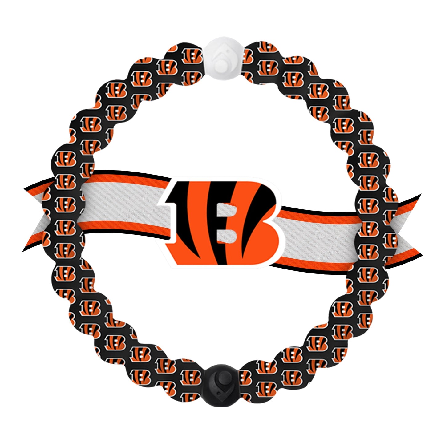 Lokai Silicone Beaded Bracelet for Men & Women, NFL Football Collection - Cincinnati Bengals, Small - Silicone Jewelry Fashion B