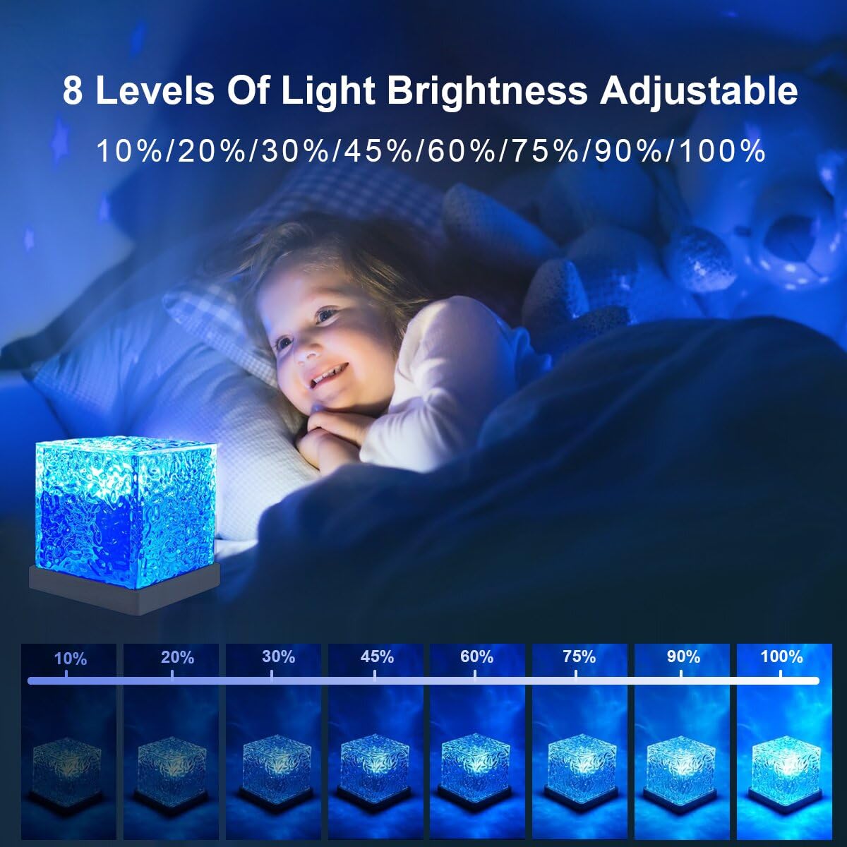 TGYWCHY Ocean Wave Projector Light, 16 Colors, Remote Control, Acrylic, Gray, Model YYOWPL-01