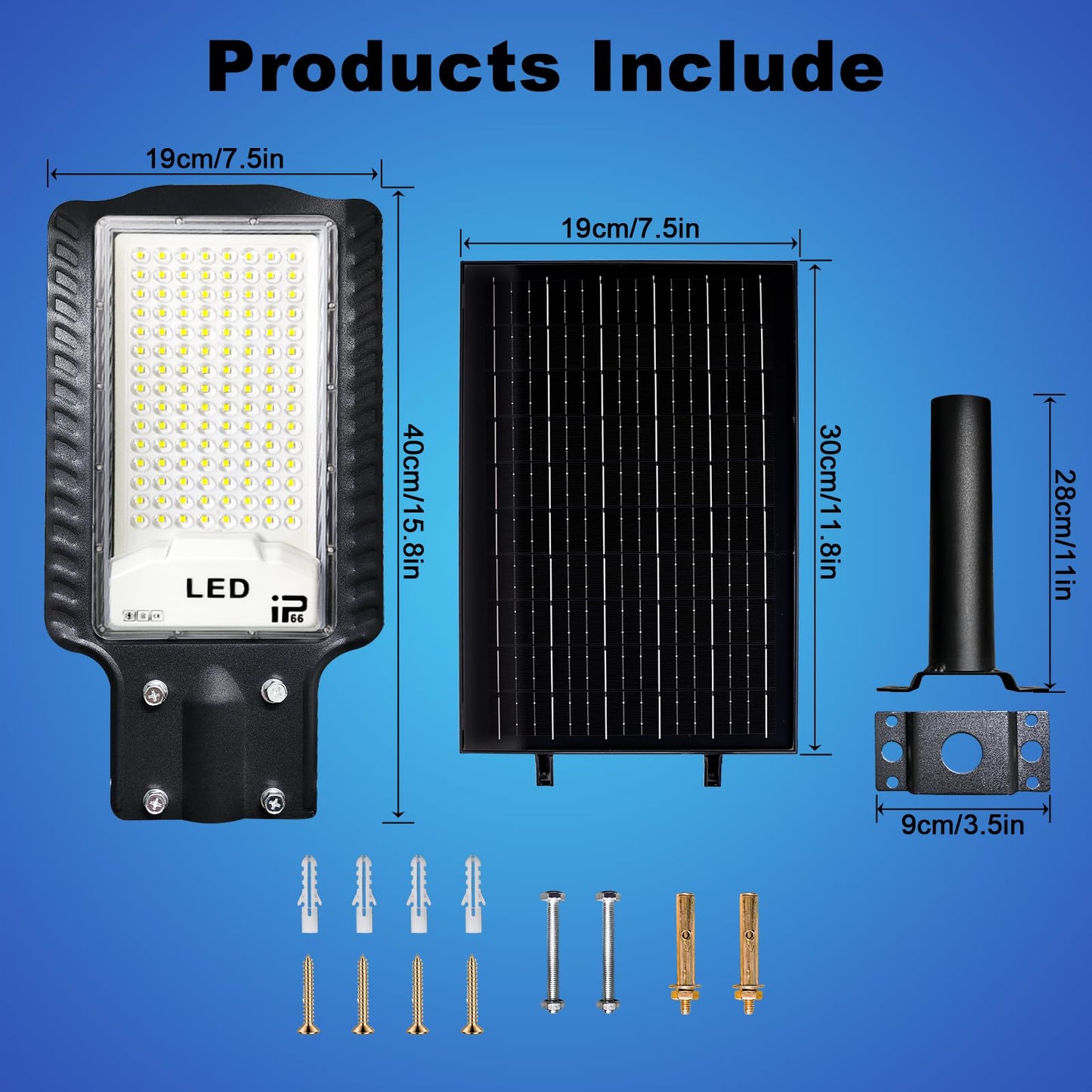 Eleganted Solar Lights Outdoor 75000Lm Led Solar Flood Lights Solar Power Street Lights Dusk To Dawn 6500K Parking Lot Light Security Lights Waterproof With Remote Control For Area Lighting