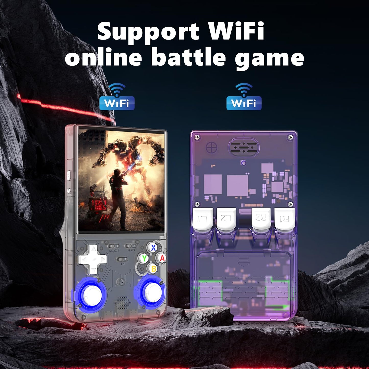 2025 New Upgrade R36ULTRA Retro Handheld Game Console with 64G Built-in 21000+ Classic Games,Portable Hand Held Open Source Linux System 4.0-in 4k HD IPS Screen Video Player (Black)
